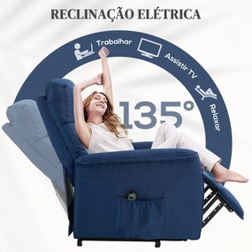 Poltrona Relax Reclinável Elétrica com Elevação com Comando "Fjord" -