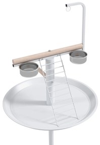 PawHut Comedouro para Pássaros de Exterior com Rodas Ø60x138 cm Comedo