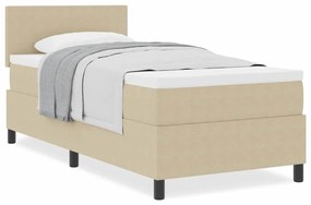 Cama Box Spring com Colchão Verde Claro Cinza Solteiro Tecido de Velud