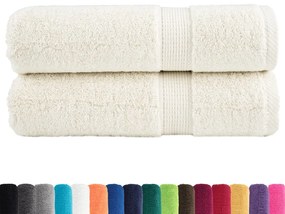 Toalhas de banho premium SOLUND 2pcs 70x140 cm 600 gsm creme