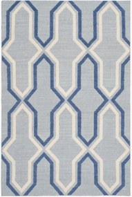 Tapete artesanal de lã de pelo curto Ana