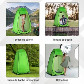 Outsunny Tenda de Duche Tenda de Privacidade Portátil com 1 Gancho Bol