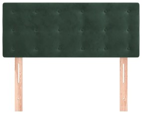 Cabeceira de cama veludo 100x5x78/88 cm verde-escuro