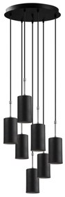 Candeeiro Suspenso Kem – Preto e Níquel – Diâmetro 43 cm, Altura 120 c