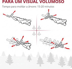 Árvore de Natal Estreita 270 cm com Efeito Neve, 1014 Ramos e Suporte Metálico, Verde e Branco