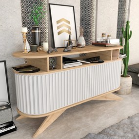 Aparador Stor – Carvalho/Branco – 150x43x75 cm