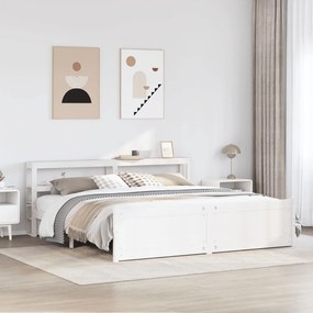 vidaXL Estrutura de cama c/ cabeceira sem colchão 200x200 cm branco