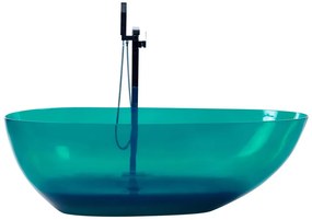 Banheira autónoma azul-esverdeada 169 x 78 cm BLANCARENA Beliani