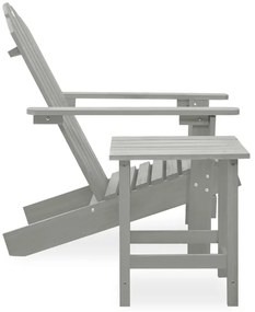 Cadeira de jardim Adirondack com mesa madeira de abeto cinzento