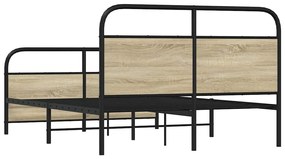 Estrutura cama s/ colchão derivados de madeira carvalho sonoma