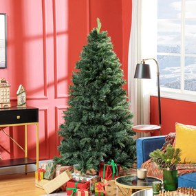 Árvore de Natal artificial de 180 cm com suporte dobrável em aço, 1061 ramos, decoração de Natal, verde