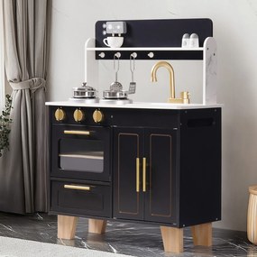 Cozinha Brincar de Madeira 80 x 57,6 x 49,5 cm Obsidian