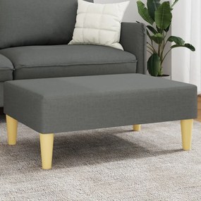 vidaXL Apoio de pés 77x55x31 cm tecido cinzento-escuro