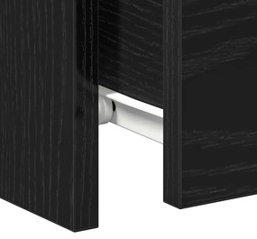 Camas de cabeceira vidaXL com gavetas 2 pcs Carvalho Preto 30x30x40 cm