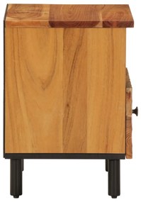Mesas de cabeceira 2 pcs 40x33x46 cm madeira de acácia maciça