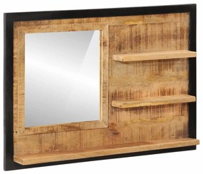 Espelho com prateleiras 80x8x55 cm vidro e mangueira maciça