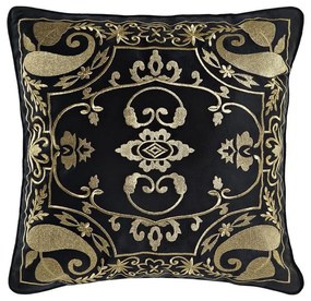 Almofada Dkd Home Decor Preto Dourado Poliéster árabe (45 X 10 X 45 cm)