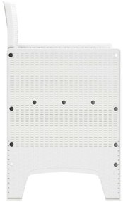 Cadeiras de jardim com almofadas 4 pcs Branco 53 x 49 x 85 cm