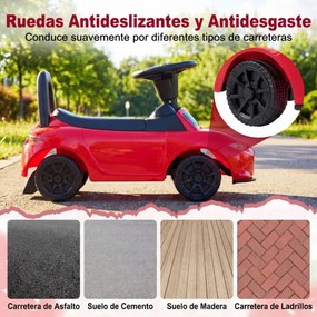 Carro de empurrar para crianças – Brinquedo deslizante com design de apoio no chão e espaço de arrumação – Carro para sentar e deslizar para trás – Ve