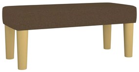Cama boxspring com colchão 120x190 cm tecido castanho-escuro