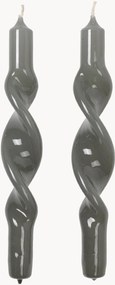 Velas de jantar artesanais Twist, conjunto de 2