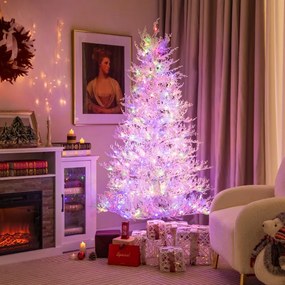 Árvore de Natal artificial de 180 cm com 11 modos dinâmicos, 2 núcleos de iluminação, 383 pontos de luz