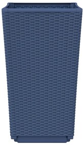 Vasos/floreiras 2 pcs 32,5x32,5x57 cm PP cinzento azul