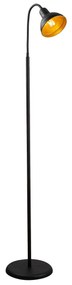 Candeeiro de Pé Lik – Preto e Dourado – 34 x 30 cm, Altura 150 cm