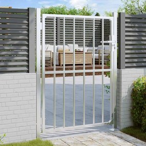 Portão de jardim 85x145 cm aço inoxidável