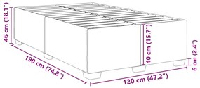 Estrutura de cama sem colchão 120x190 cm tecido creme