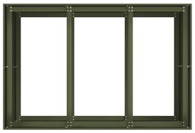 Vaso floreira 120x80x80 cm aço verde azeitona