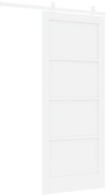 Porta Deslizante vidaXL com Conjunto de Hardware Branca 83x202 cm Made