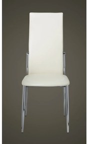 Cadeiras de jantar 4 pcs couro artificial branco