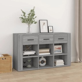 vidaXL Aparador 100x30x59,5 cm derivados de madeira cinzento sonoma
