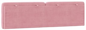 Almofadão de cabeceira 180 cm veludo rosa