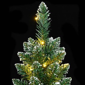 Árvore de Natal artificial fina com 300 luzes LED 180 cm