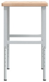 Bancada retangular 100x60x(73-99,5) cm madeira carvalho maciça