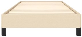 Estrutura de cama sem colchão 90x200 cm tecido creme