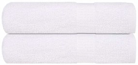 vidaXL Toalhas de banho 2 pcs 100x150 cm 360 gsm 100% algodão branco