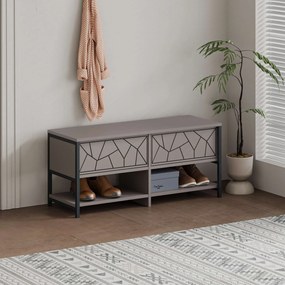 Hall Stand Berlin BA – Walnut Cream – 120x200x35 cm