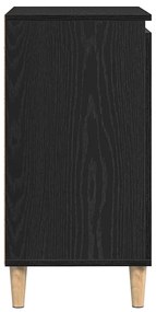 Sideboard vidaXL Preto Carvalho 60x35x70 cm Madeira de engenharia