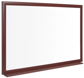 Quadro Branco Magnético Porcelana Reciclado 45x60cm Moldura Madeira Mdf Executive Earth-it Cerejeira