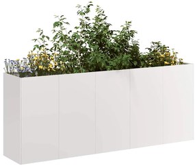 vidaXL Plantador 200x40x80 cm Aço Inoxidável