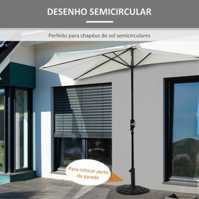 Base para Chapéu de Sol Semicircular 9 kg Base para Chapéu de Sol Apto