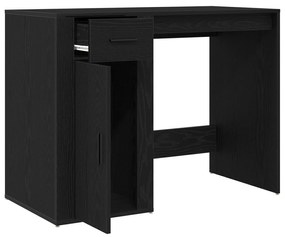 Mesa vidaXL Preta Carvalho 100x49x75 cm Madeira engenheirada