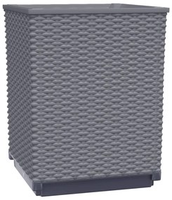 Vasos/floreiras 2 pcs 30x30x37 cm polipropileno cinzento azul