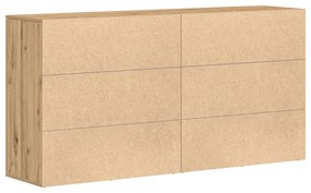 Buffets 2 pcs Carvalho Artesanal 79x38x80 cm Madeira de Engenharia