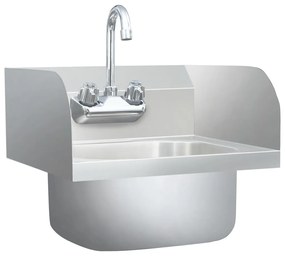 Lavatório comercial com torneira aço inoxidável