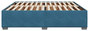 Estrutura de cama 200x200 cm veludo azul