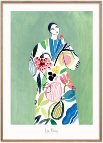 Impressão digital emoldurada Pear Coat